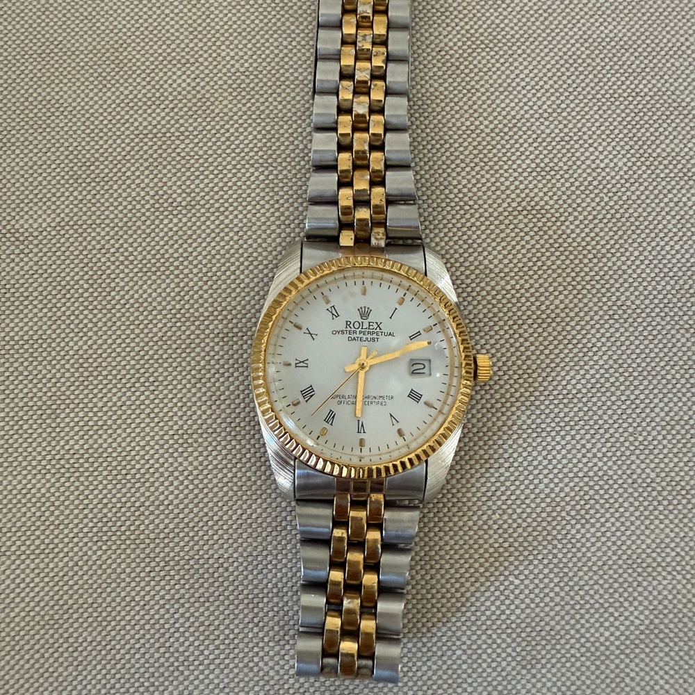 Oyster Perpetual Datejust with Gold and Silver Watch
